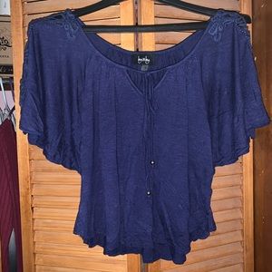 By & By flowy lace sleeve top.